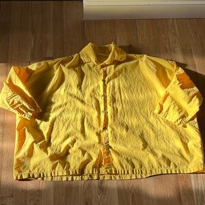Eleven Stitch Design Oversized Yellow Button Up Sz S